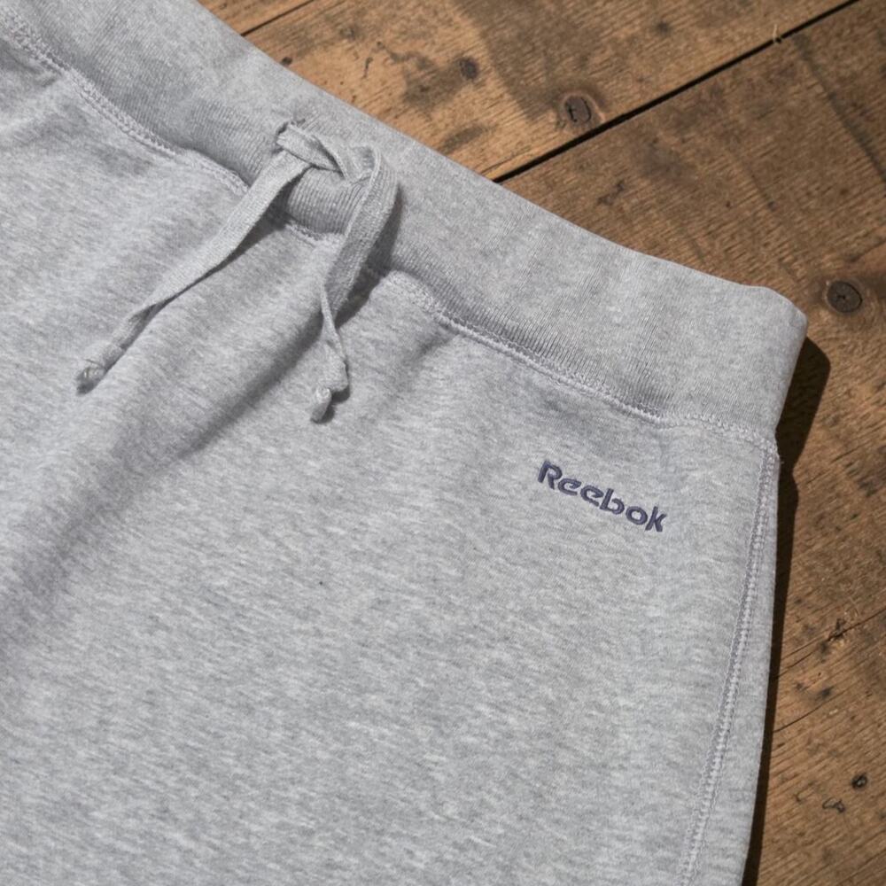 REEBOK Sporty Vintage 90's Grey Fleece Drawstring Waist Skirt M